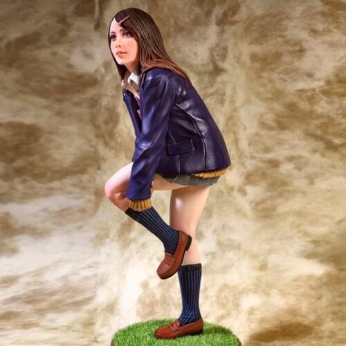 1/12 Student girl, Resin Model figure GK, Japanese real person theme, Unassembled and unpainted kit
