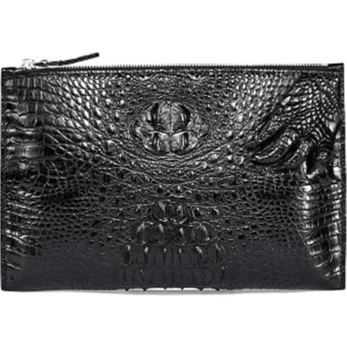 Yuee new crocodile leather bag male business luxury handbags large capacity envelope bag fashion Recreation bag men clutch bag