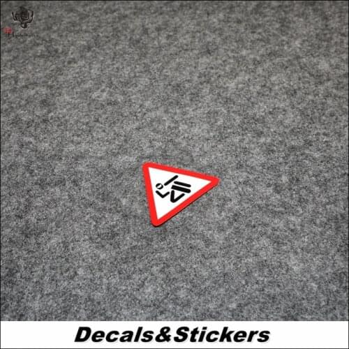 NO.L087 Red Triangle Safe Caution 3M Reflective Modified Stickers Car Waterproof Decals MOTO GP Racing Motorcycle