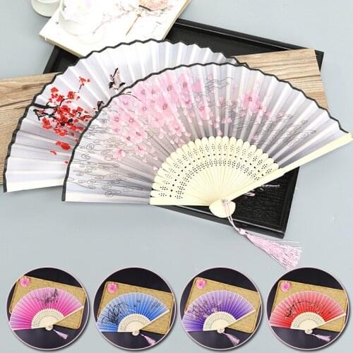 Women Costume Chinese Japanese Style Ancient Classical Dance Retro Folding Small Fan