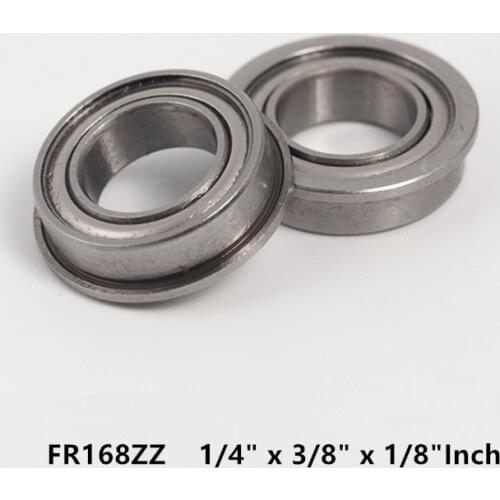 100pcs/lot FR168ZZ FR168Z FR168 ZZ Z 1/4" x 3/8" x 1/8"Inch flanged flange Ball Bearing shielded 6.35*9.525*3.175mm