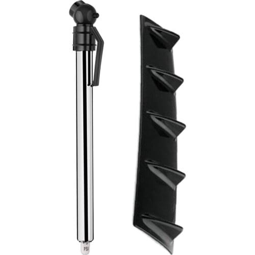 2 Pack Tire Gauges Tire Pressure Gauges (Black) with Hot 58.4x15.2cm Style Universal Rear Bumper Lip Diffuser