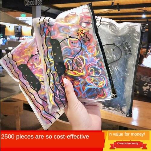 2500 hair bands, small fresh hair bands, childrens disposable rubber bands, colored hair accessories, hair accessories B24