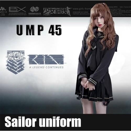 Anime Girls Frontline UMP45 Game Cosplay Costume Women Halloween Carnival Party Brand New