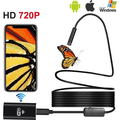 Android ios Endoscope Wireless Inspection Endoscope Camera Phone PC Borescope Mini Camera Led Light Video Record Take Photos