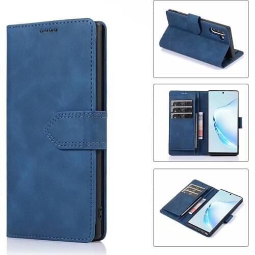 Leather Phone Case For Samsung Galaxy S9 S10 Plus S10E A50 A70 Flip Cover Magnetic Book Wallet Case For Samsung Note 10 Plus S10