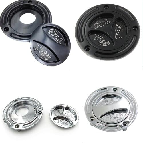Aftermarket free shipping Motorcycle Keyless Gas Cap Twist Off Fuel Tank Cap For Yamaha YZF R6 (All Years) Black