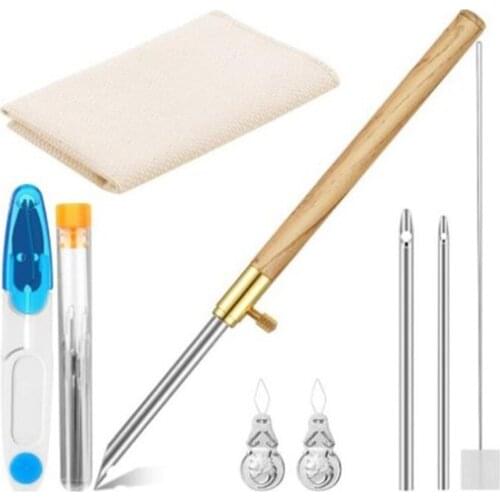 Wooden Punch Needle Kit Embroidery Punch Needle Sewing Punch Needle for DIY Embroidery Stitching Craft Sewing