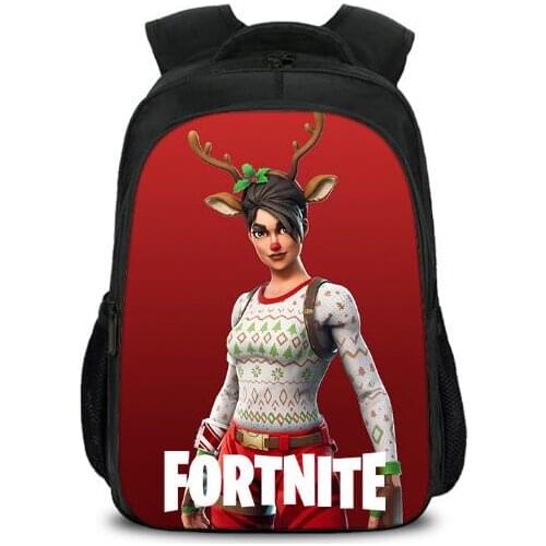 Kids Schoolbag Fortnite Season 7 Anime Print 16-inch Double Layer Student Laptop Rucksack Cartoon Backpack Waterproof Mochila