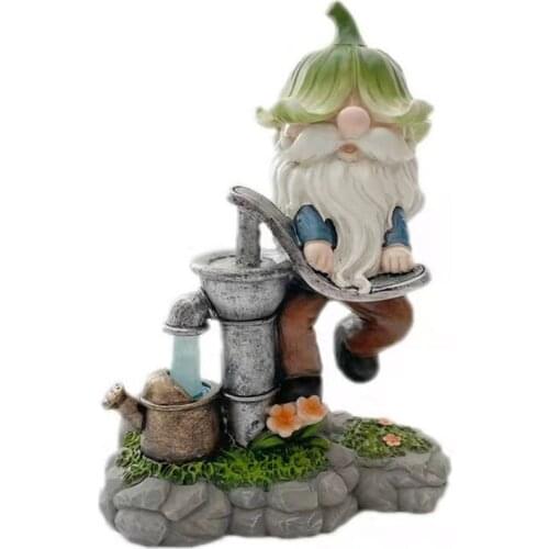 Elf European Style Drawing Water Old Man Decoration Sculpture Plaster Figure Home Decoration Statue Small Ornament