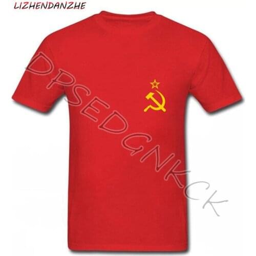 Soviet Flag Hammer and Sickle Communist Communism USSR CCCP T-shirt Tshirt Tee short sleeve 076