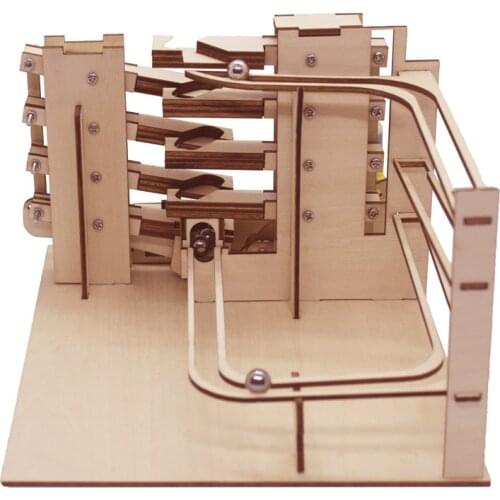 Marble Run Racing Ball Zuma Mechanical Game DIY Wooden Model Engineering Building Kits Assembly Educational Toys For Kids Adult