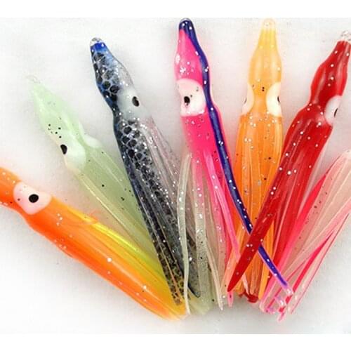 Simulation Fishing Lures Night Lights Colored Squid Calamary Octopus Sleeve-fish Bait Fishing Accessories