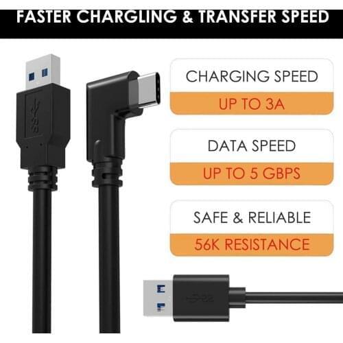 3M Charging Cable Data Line For Oculus Quest 1/2 Link VR Headset USB 3.0 Type C Data Transfer Type-C To USB-A Cord VR Accessorie