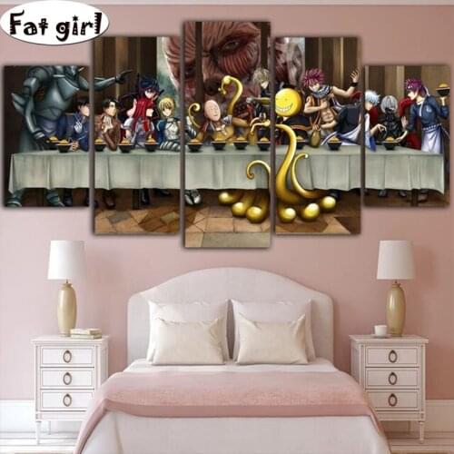 Cartoon anime mural full diamond Painting Dinner cross stitch 5d diy full square round embroidery mosaic home decor