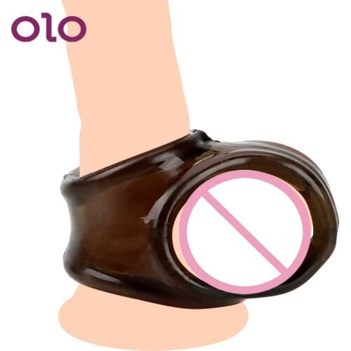 OLO Cock Rings Sex Toys For Men Male Masturbator Elastic Scrotal Binding Dildo Extender Delay Ejaculation Penis Rings