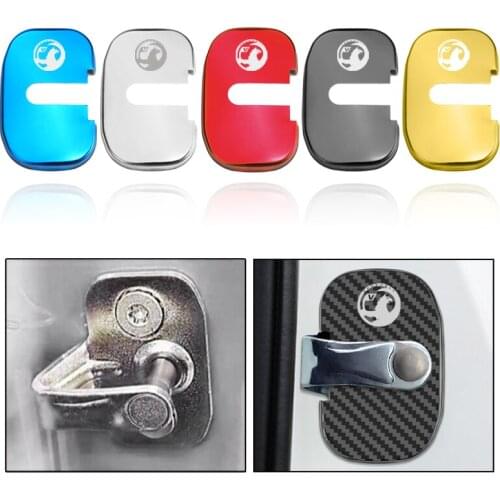 Car Door Lock Cover Stainless steel Decoration Door Lock Accessories Protective Case Styling For Vauxhall Insignia Astra VXR