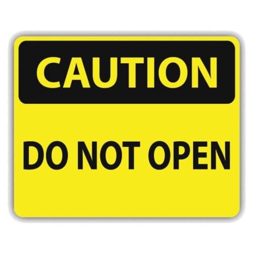 Hot Lifelike Do Not Open Car Sticker Decorative Vinyl PVC 13cm*10cm Motorcycle Laptop Decal