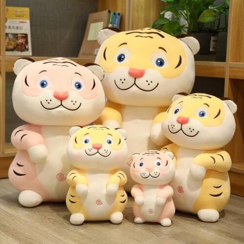 Kawaii Playful Tiger Doll Plush Toy Baby Toy Stuffed Plush Animals Girl Gifts Toys for Children Home Decoration