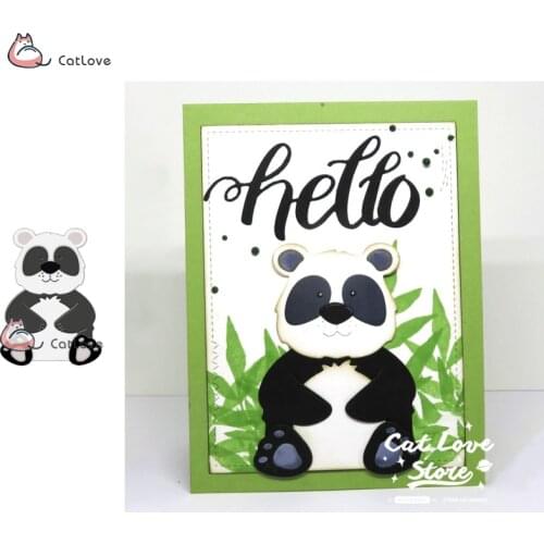 Lovely Panda Animal Metal Cutting Dies Stencil For DIY Scrapbooking Paper Card Decorative Craft Dies Embossing Die Cuts New 2019