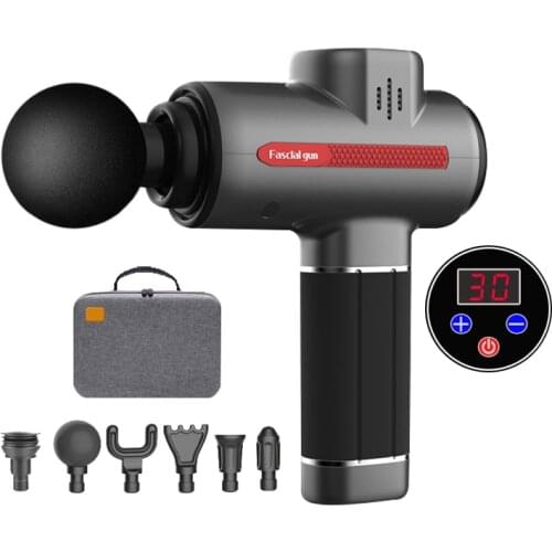 Mini LCD Display Massager Gun Percussion Vibrating Massager For Body Neck Massage Pistol Relaxation Slimming Shaping Pain Relief