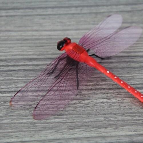 Simulation Dragonfly 12cm Home Living Room Bedroom Wall Decoration Magnetic Refrigerator Stickers Gardening Decoration Crafts