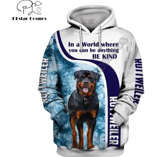 Love Rottweiler Dog 3D Printing Fashion Mens Hoodie Streetwear Pullover Autumn Sweatshirt Unisex Casual Jacket Tracksuit DW676