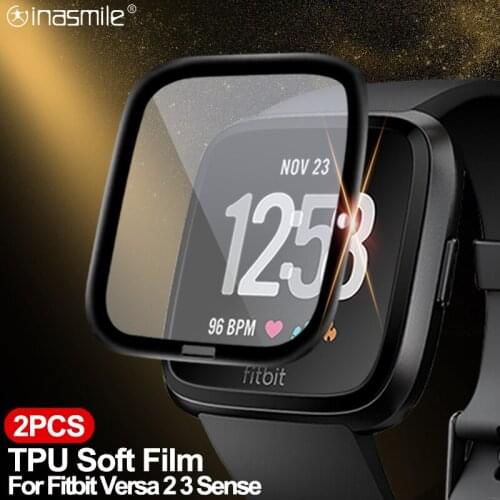 2/3 Pcs Smart watch TPU Soft Film For Fitbit Versa lite 2 3 Sense Tempered Glass Screen Protector Cover For Fitbit Versa lite