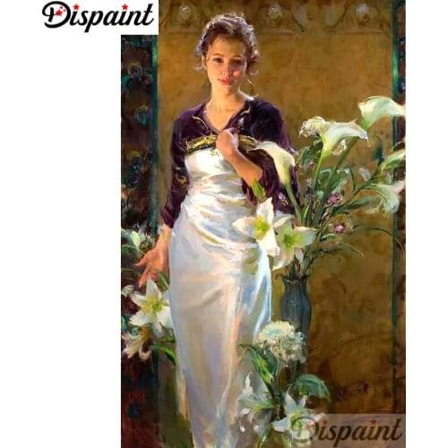 Dispaint Full Square/Round Drill 5D DIY Diamond Painting "Flower beauty" Embroidery Cross Stitch 3D Home Decor A11097