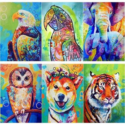 New 5D DIY Diamond Painting Animal Diamond Embroidery Scenery Cross Stitch Full Square Round Drill Home Decor Manual Art Gift