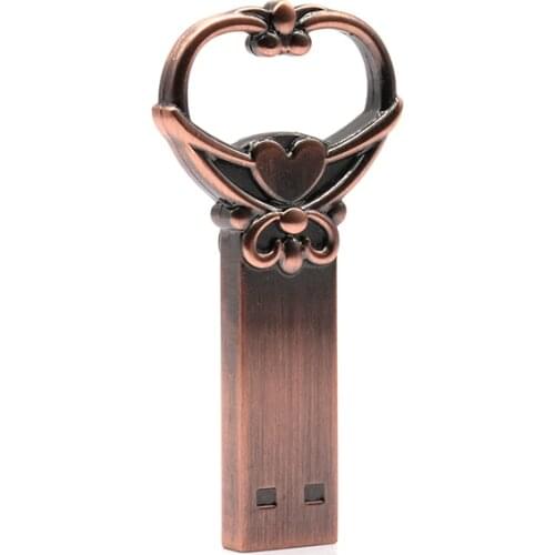 Realy capacity metal usb stick 64GB 32GB 16GB 8GB 4GB waterproof pendrive 128GB Love key usb flash drive pen drive