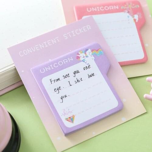 Creative Unicorn Repeatedly Posted Notes Student Memo Reminder Record Notes Stickers Index Tabs