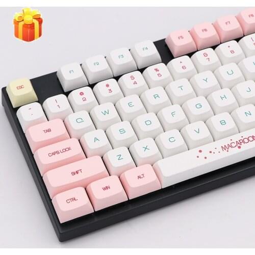New Macaron Ethermal Dye Sublimation fonts PBT Keycap For Wired USB Mechanical Keyboard 146 Keycaps