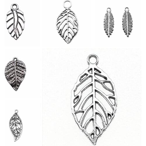 Wecharms bulk charms for jewelry making kit pendant diy jewelry accessories Lotus Leaf Charms