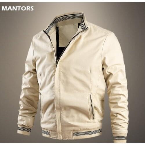 2021 Autumn Mens Jacket Bomber Jacket Casual Cotton Coat Solid Color Casual Baseball Jacket Outerwear Mens Ovwecoat Jacket New