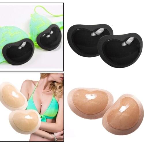 Pair Silicone Bra Inserts Breast Enhancer Bridal Bikini Push Up Bra Pads