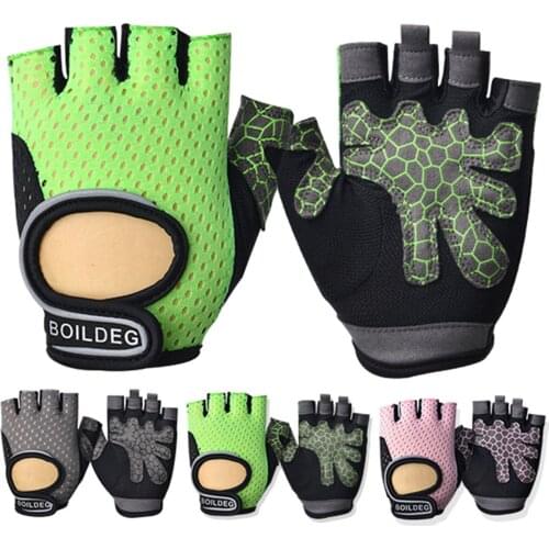 Men Women Half Finger Fitness Gloves M/ L/XL Non-Slip Yoga Exercise Power Weight Lifting Hand Protector Cycling accessory