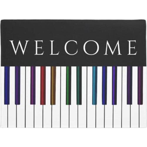 Personality Colorful Music Piano Keys Festive Welcome Doormat Home Decoration Entry Non-slip Door Mat Rubber Washable Floor Home