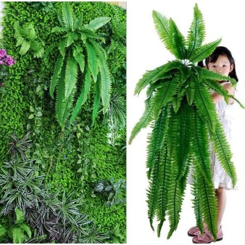 Hanging Plants Artificial Greenery Hanging Fern Grass Plants Green Wall Plant Silk Artificial Hedge Plants Large Wall decoration
