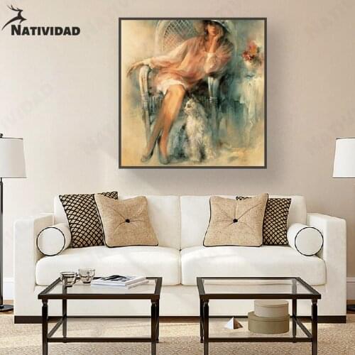 Portrait Canvas Poster Retro Print Character Oil Painting Painting European Elegant Woman Art Wall Stickers Bedroom Home Decor