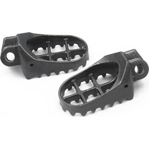 Motorcycle Gray Steel Foot Pegs For 2003 Kawasaki KLX400R 2000-2007 Suzuki DRZ400 1990-2002 RM125 250