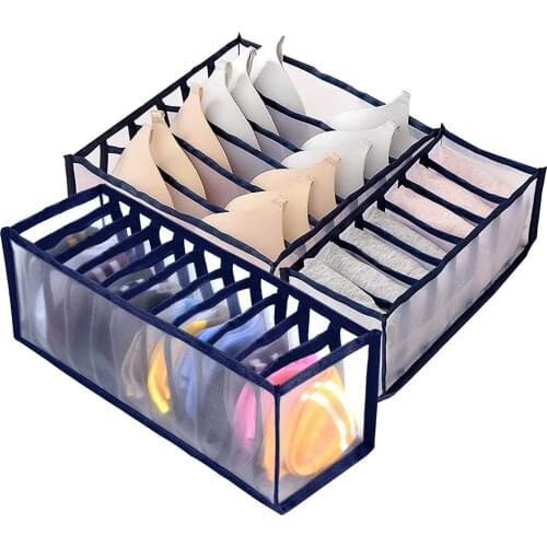 Folding closet storage bag bra storage box underwear clothes compartmental storage bag drawer home tie socks dormitory