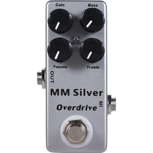 SOACH MM Silver Electric Guitar Overdrive Effect Pedal Full Metal Shell True Bypass