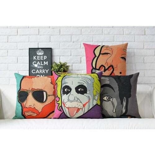 Modern pop art cafe bars Monroe cotton pillowcase cushion for leaning on of 43 * 43 No Inner