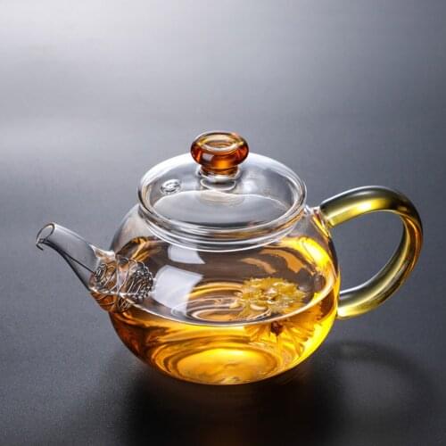 250ml Glass Teapot Heat Resistant Glass Tea Infuser Tea Pot Glass Cup Tea Set Kettle Gas Stove Teapot Milk Juice Container