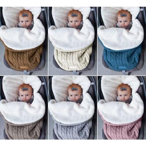 Warm Newborn Sleeping Bag Baby Blanket accessoire photographie Infant Trolley Sleep Bag Feet Baby Swaddle Wrap Knit Bag