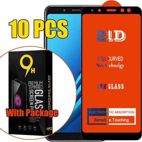 10pcs 21D Tempered Glass Film Screen Protector Full Glue For OPPO A93 A94 A95 A72 A73 A74 A35 A53 A54 A55 F19 Pro With Package