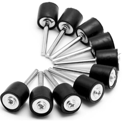 10Pcs Drum Rubber Mandrels 1/8" Shank For Sanding Sleeve Rotary Tool New