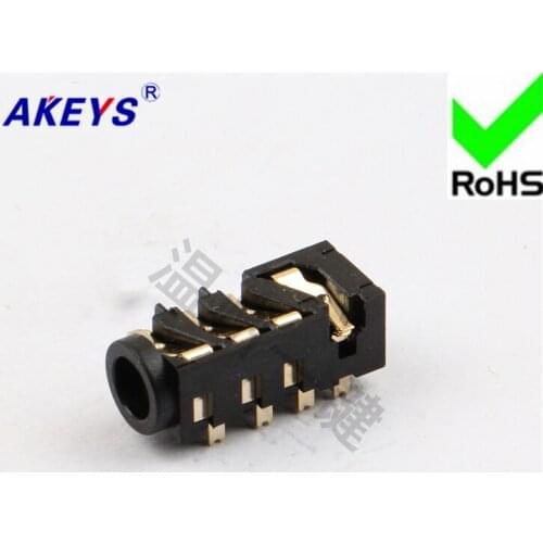 10 PCS PJ-393A power outlet earphone socket 8-foot harpoon pin 2 fixed foot and 3.5MM socket female seat