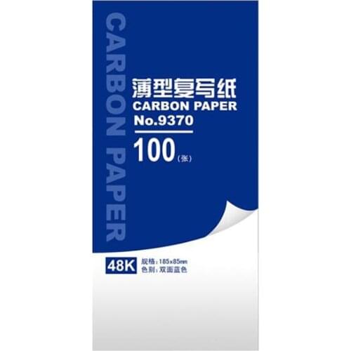 100 Sheets 48K Carbon Paper Portable Office Accounting Finance Copy Receipt Carbon Paper School Stationery Supplies 185*85mm